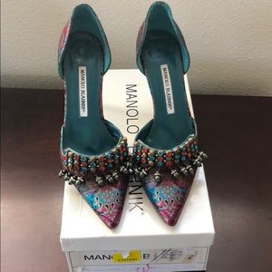 Manolo Blahnik brocade heels